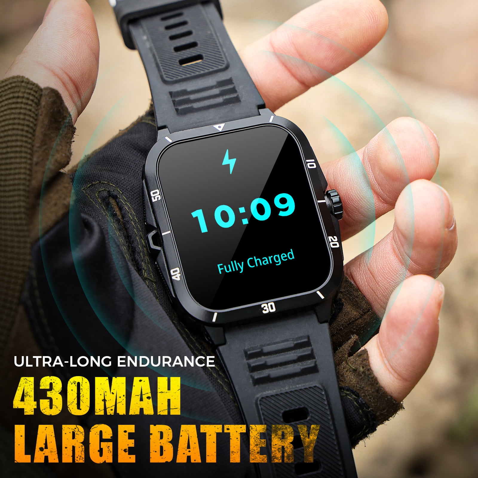 XAXRE Smart Watches for Men (Make/Answer Calls), 3ATM Waterproof Sport Rugged Watch, 1.96" HD Screen 100+ Sports Modes Fitness Tracker, for Android iPhone
