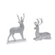 thumbnail image 3 of Estatua de reno, figuritas de ciervo, decoración divertida para escritorio, estatua de alce y ciervo de resina Plata, 3 of 9