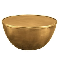 Coffee Sofa Side End Table, round, Gold, Metal, Living Room Lounge Cafe Lobby Hospitality Restaurant, Modern Contemporary, HB37921