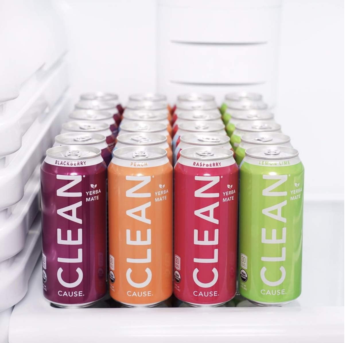 (12 Cans) CLEAN Cause Sparkling Yerba Mate Variety Pack - Organic, Low Calorie & Low Sugar (160mg Caffeine), 16 fl oz - 50% Profits Support Alcohol & Drug Addiction Recovery