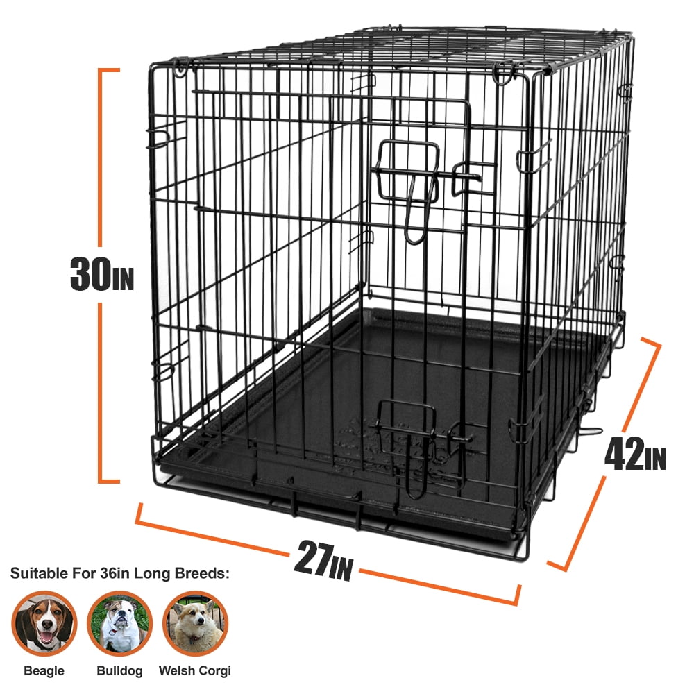 Blue Beagle 42" Dog Folding Crate Single Door Kennel