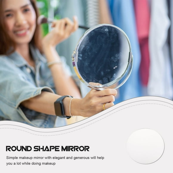 unbranded Espejo Acrílico Redondo Para Y Maquillaje Con Materiales Duraderos Y Acabado