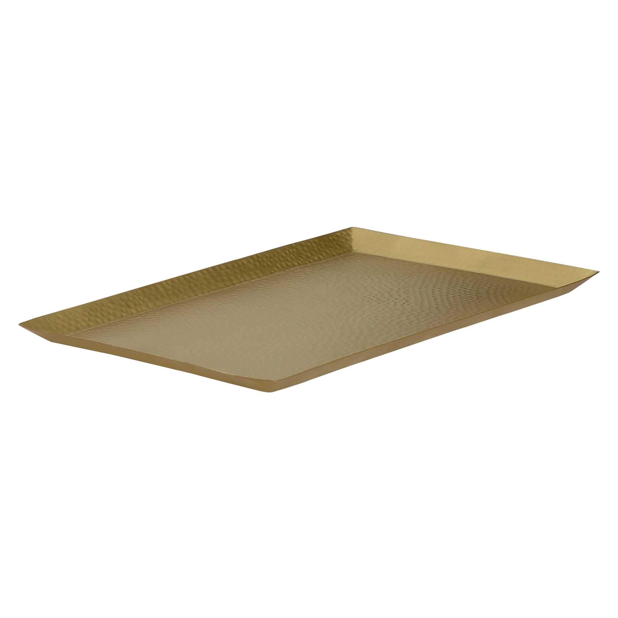 De Kulture Works Decorative Plate Golden Brass Tray, Centerpiece, 14X10x1 (LWH) inches