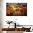 thumbnail image 3 of Elephant Stock Sunset In Venice Wall Art - Horizontal Canvas Wall Art - Living Room Wall Decor - Places Canvas - Gray And Blue Decor - 39" x 26", 3 of 8