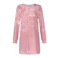 thumbnail image 4 of Tponi Christmas Dresses Sweater Regular Crew Neck Tab Long Sleeve Pink Girls Dresses S, 4 of 5