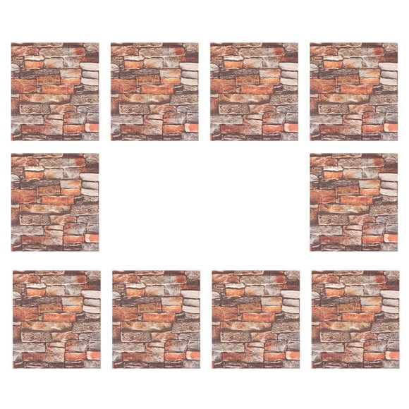 unbranded 10Ud Paneles Decorativos Adhesivos Para Pared Con Textura Natural 3D