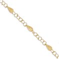 thumbnail image 1 of Beautiful 14k Gold Diamond-cut 7.5in Bracelet, 1 of 2