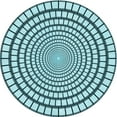 thumbnail image 1 of Ahgly Company Machine Washable Indoor Round Transitional Aquamarine Stone Green Area Rugs, 4' Round, 1 of 7