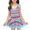 Blue, variant on YunPes Toddler Baby Girls Swim Dress Bathing Suit Beach Swimwear with Cap Girl Bikini Swimsuit