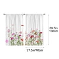 thumbnail image 3 of Celsvanis 2pcs Printed Kitchen Curtain, Short Translucent Floral Butterfly Romantic Window Drape, Spring Summer Decor For Home Kitchen Coffee Decoration 39"x27.5", 3 of 9