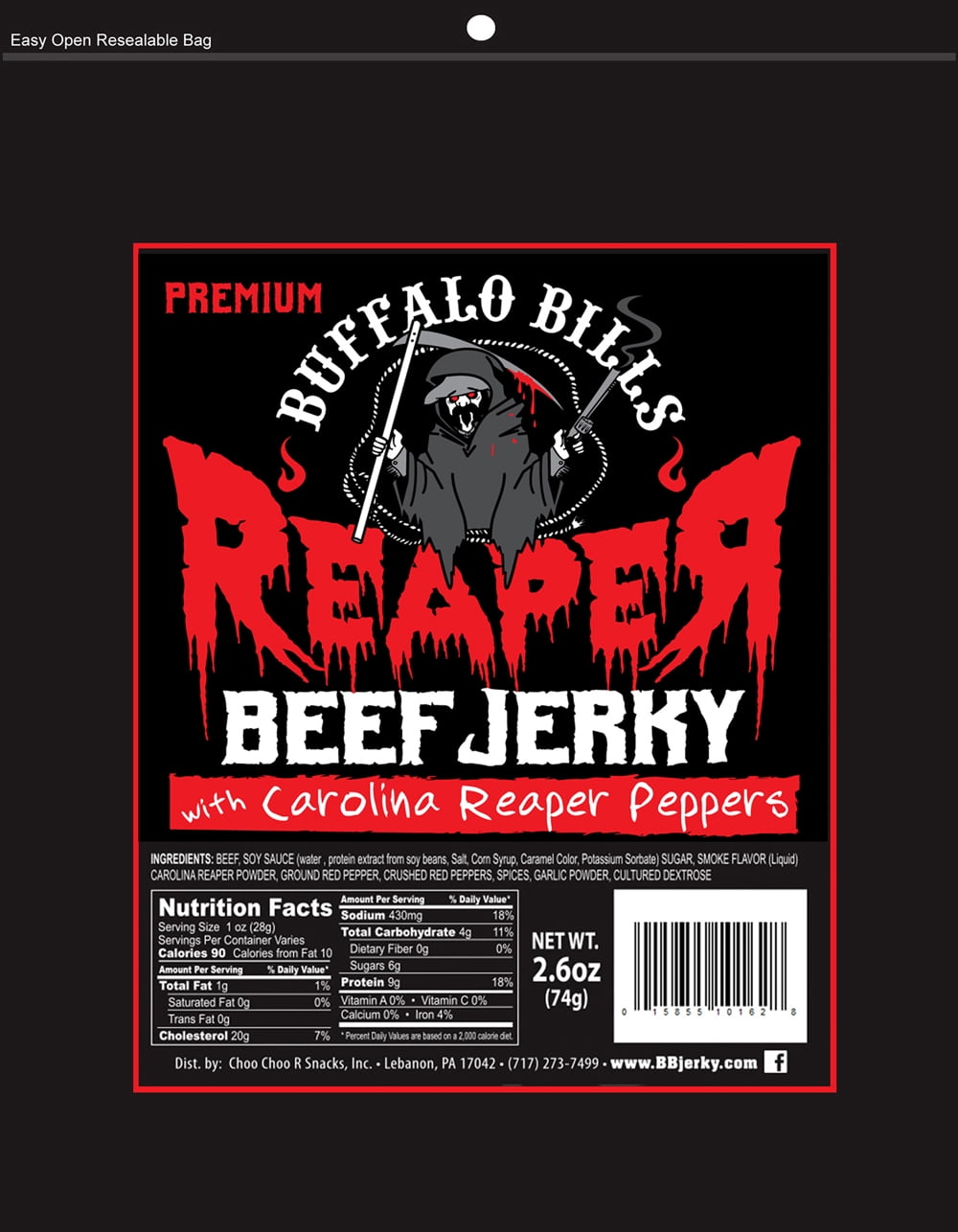 Buffalo Bills 2.6oz Premium Reaper Beef Jerky Packs (six 2.6oz beef jerky packs)