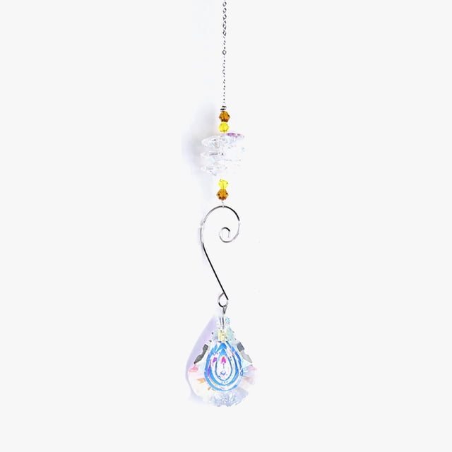 Lámpara colgante de prisma con bola de cristal, atrapasueños para decoración de jardinería