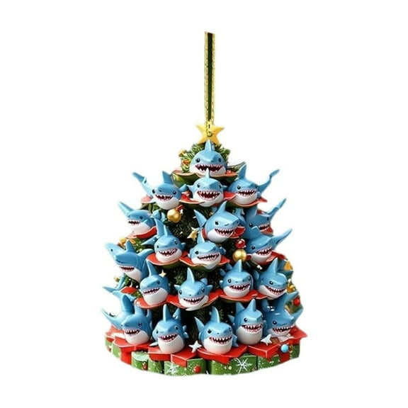 Oioii Christmas Tree Stack Acrylic Decorations -Ideal for Home, Living Room, Holiday Party Tabletop Displays. Lightweight,Easy to Hang, Perfect for Enhancing Christmas Tree Vibe