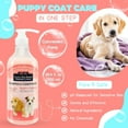 thumbnail image 3 of All Natural, Hypoallergenic | Gentle Puppy Shampoo + Conditioner with Aloe Vera | Antibacterial | pH Balanced | Tear Free | Detangler & Moisturizer | Odor Eliminator | Grooming Quality - 26.4 oz., 3 of 7