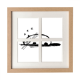 thumbnail image 1 of Curly Lourd Chat Sle Ligne Cadre Mur Table Affichage 4 Ouvertures Image, 1 of 3