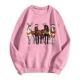 thumbnail image 4 of Fiaer Horse Christmas Sweatshirt for Women Western Crewneck Long Sleeve Pullovers Loose Fit Trendy Tops for Horse Lover Gift Pink XXL, 4 of 4