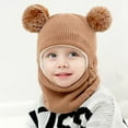 thumbnail image 4 of Conjunto de gorro de invierno ANGGREK bufanda gorro de punto orejeras forro grueso, 4 of 5
