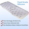 thumbnail image 1 of Kitchen Faucet Sink Splash Guard Silicone Faucet Water Catcher Mat Sink Draining Pad Behind Faucet for Kitchen Bathroom, 1 of 6