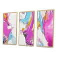 thumbnail image 3 of Designart "Fuchsia & Sky Fluid Dream III" Abstract Framed Wall Art Set Of 3 - Purple Abstract Frame Gallery Wall Set For Home Decor, 3 of 7