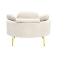 thumbnail image 2 of 61-Inch Beige Comfort Sofa: Compact Lounge with End Table for Small Spaces – Ideal for Afternoon Tea, Balcony & Bedroom Use, 2 of 9