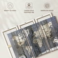 thumbnail image 6 of Elephant Stock Rustic Wood Map Wall Art - Horizontal Multi Panel Canvas - Living Room Wall Decor - Map Multi Panel - Blue And Gray Decor - 74" x 48", 6 of 8