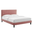 thumbnail image 2 of Modway Phillipa Performance Velvet Queen Platform Bed in Dusty Rose, 2 of 10