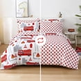 thumbnail image 6 of Kids Full Comforter Sets for Boys 8 Pieces Fire Truck White Bedding Set for Teens Soft Microfiber Kids Bed in A Bag with Comforter All Season, 6 of 7
