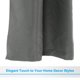 thumbnail image 5 of Cortinas cortas Uxcell, 29"W x 35"L cortina de media ventana francesa 2 paneles, gris oscuro, 5 of 6