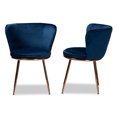 thumbnail image 4 of Baxton Studio Farah Dining Chair, Set of 2, Navy Blue/Rose Gold, 4 of 9