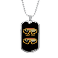 thumbnail image 1 of Just Ride Cycling Necklace Stainless Steel or 18k Gold Dog Tag 24", 1 of 8