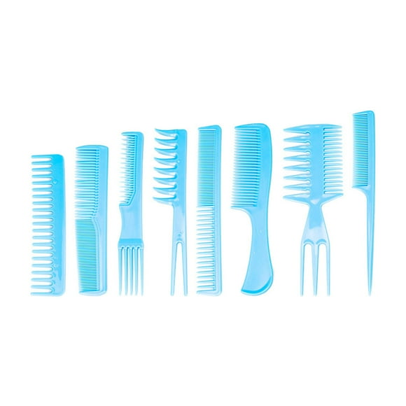 Juego de 8 peines para todo tipo de cabello y estilos, accesorios ligeros. Azul
