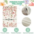 thumbnail image 4 of Spring Summer Welcome Garden Flag 12.5 x 18 Inch Double Sided Burlap Pink Floral Cherry Blossom Green Leaf Farmhouse Small Yard Flag Summer Holiday Seasonal Outdoor Outside Decoration, 4 of 6