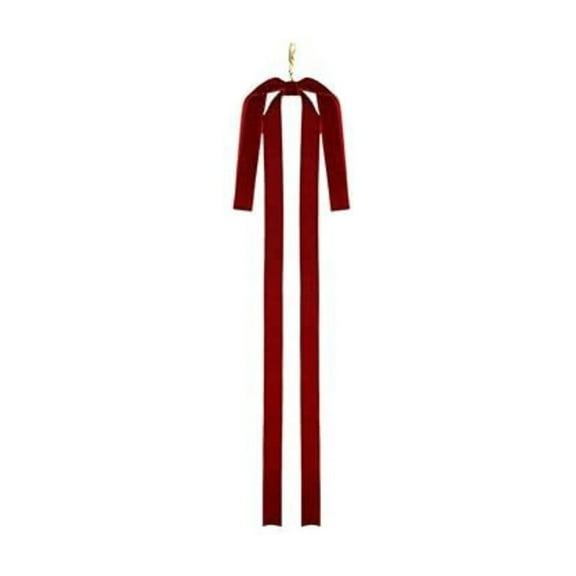 Ikeay 6-Pack Burgundy Velvet Christmas Bows 23.5X15.5 Inch, Rustic Big Ribbon for Staircase Wreath Tree Topper, Outdoor Indoor Xmas Holiday Decoration