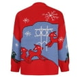 thumbnail image 5 of Luxalzxs Ugly Christmas Sweaters for Women 2023 Winter Casual Fashion Pullover Long Sleeve Round Neck Knitted Sweater Red Sweater New Year's Holiday Sweater, 5 of 5