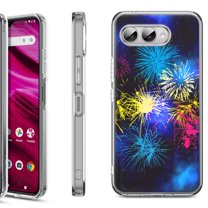 Shockproof Phone Case for T-Mobile Revvl 8, by OneToughShield - Fireworks
