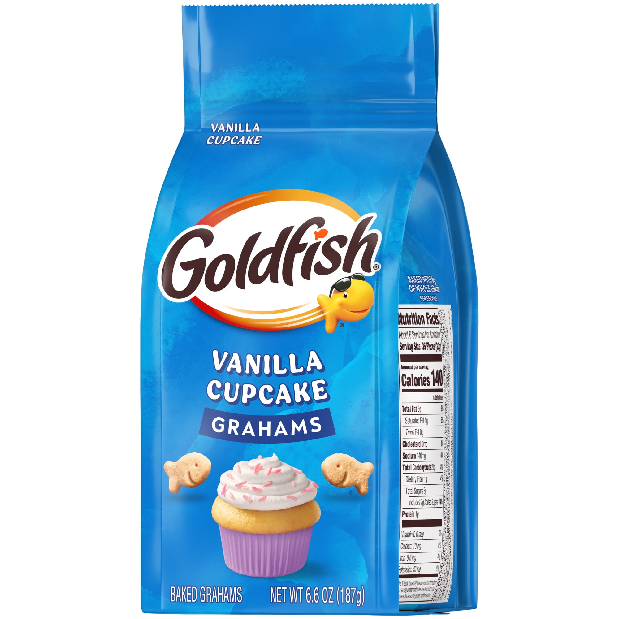 Goldfish Vanilla Cupcake Flavored Grahams Snack Crackers, 6.6 oz Bag -  Walmart.com