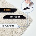 thumbnail image 2 of 8pcs Trapezoid Anti-slip PU Carpet Gripper Corners and Carpet gripper Edges Non Slip Rug Pads for Kitchen Bathroom, 2 of 7