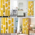 thumbnail image 6 of Yellow Floral Geometric Texture Fabric Shower Curtain Modern Art Washable Shower Curtains for Bathroom, Waterproof Bath Curtain with Hooks Home Decor 36x72in, 6 of 8