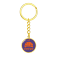 thumbnail image 4 of Phoenix Basketball City Purple Circle Keychain Stainless Steel or 18k Gold Pendant, 4 of 16