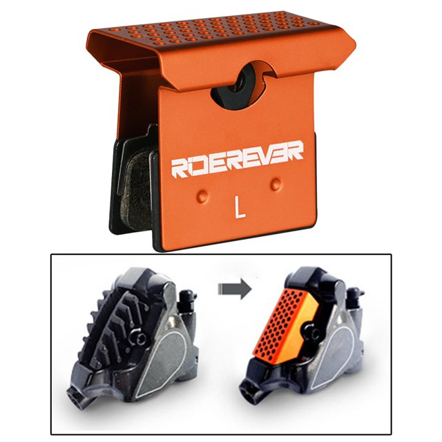 Pastilla de Freno de Disco Resistente Al Calor Instalación Distinción de Enfriamiento para Bicicleta de Carretera Componentes de Repuesto Acceso naranja Soledad Pastilla de freno de disco