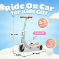 thumbnail image 2 of 3 Wheel Electric Scooter for Kids Ages 3-6, LED Light Up Balance Training Scooter with Music, Steam Sprayer & Extra Wide Non Slip Deck, 6V Ride On Toy for Boys or Girls, White, 2 of 8