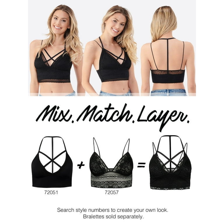 Women's Mix and Match Strappy Longline Bralette, Style 72051 