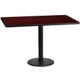 thumbnail image 2 of 30'' x 60'' Rectangular Laminate Table Top with 18'' Round Table Height Bases, 2 of 3