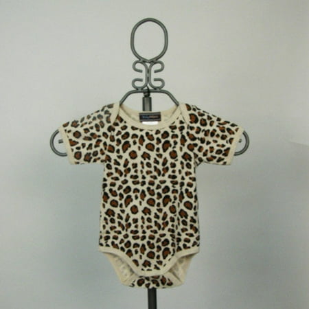 Baby Milano Short Sleeve Infant Bodysuit in Leopard Print