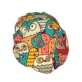thumbnail image 2 of Kdxio Funny Owl Bird Print Shower Cap for Women,Elastic and Reusable,Double Waterproof Layers Bathing Hat, 2 of 9