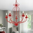 thumbnail image 2 of 42905-72 Livex Lighting Katarina - 5 Light Chandelier In Transitional Style-23 Inches Tall and 23 Inches Wide-Shiny Red Finish    -Traditional, 2 of 8