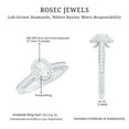 thumbnail image 6 of Rosec Jewels Certified Lab Grown Diamond Oval Engagement Ring for Women - Double Halo Ring - EF-VS Quality - with Jewelry Box, 10K White Gold, US 6.50, 6 of 7