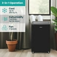 thumbnail image 4 of Hisense New 10,000 BTU 450 Sq Ft Smart Wi-Fi Enabled Inverter Portable Air Conditioner, Gray, 4 of 15