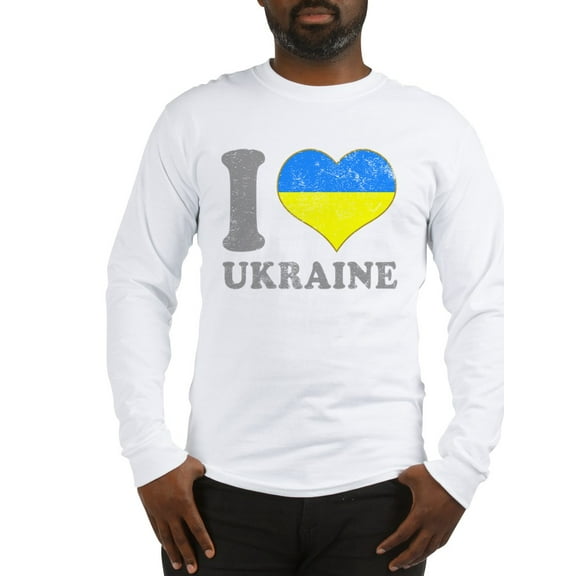 CafePress - I Love Ukraine Native Ukrainia Long Sleeve T Shirt - Unisex Cotton Long Sleeve T-Shirt