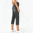thumbnail image 6 of uublik Pants Capris for Women Stretchy Stretchy Pants Pull On Jeggings High Waisted Denim Leggings Casual Pants with Pockets, Black, 6 of 6